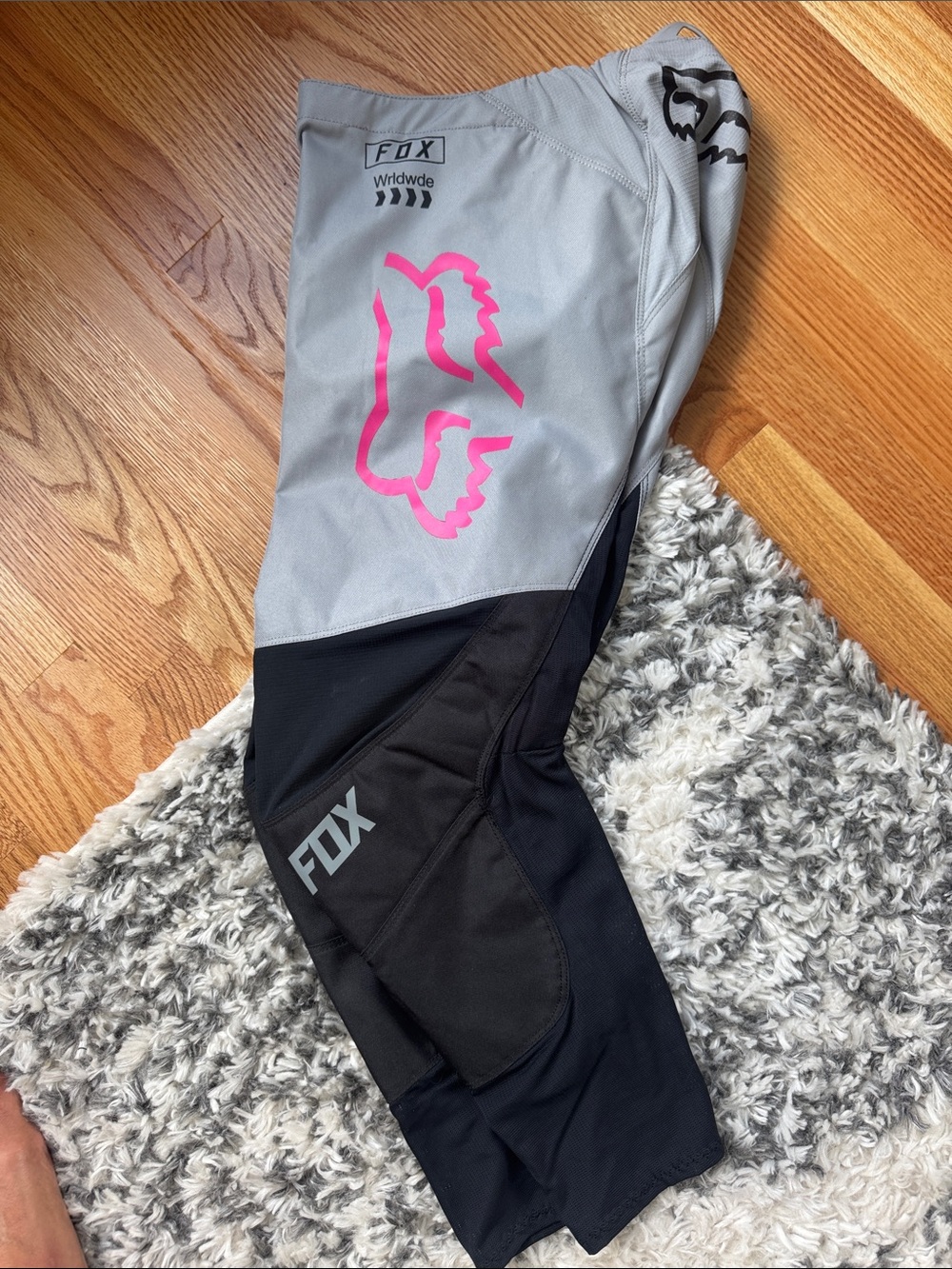 Fox Moto Kids Grey and Pink MX Riding Pant